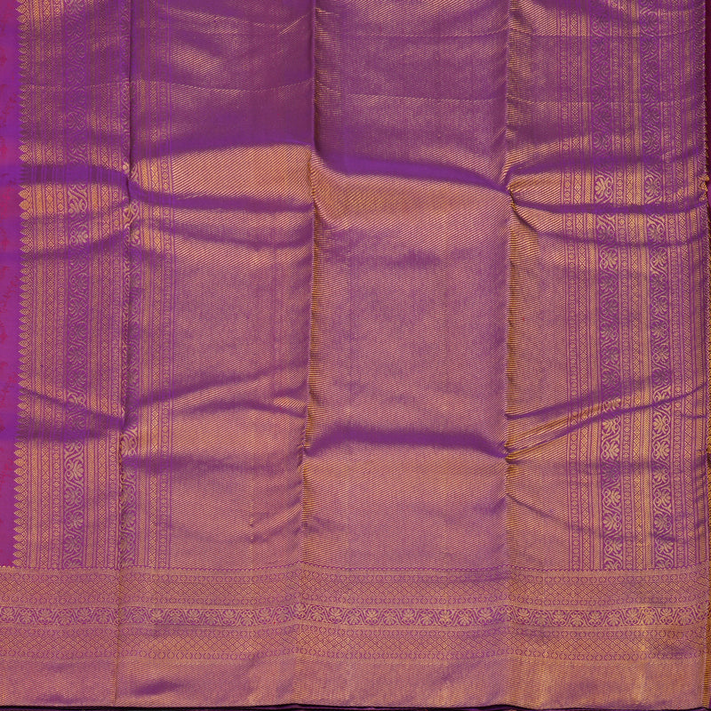 Hayagrivas Handloom Purple Kanjivaram Silk Saree KBE1734K1-1