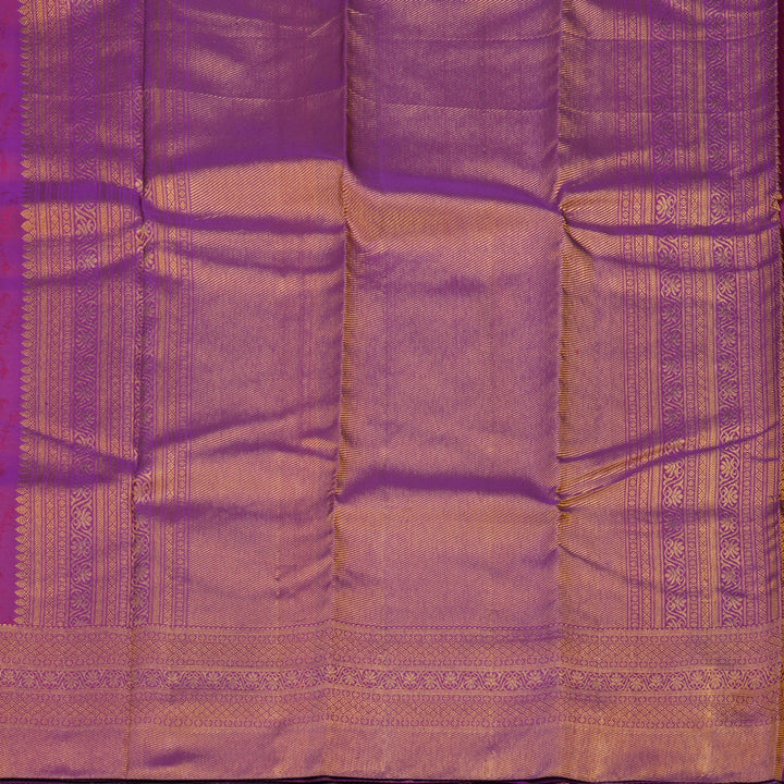 Hayagrivas Handloom Purple Kanjivaram Silk Saree KBE1734K1-1