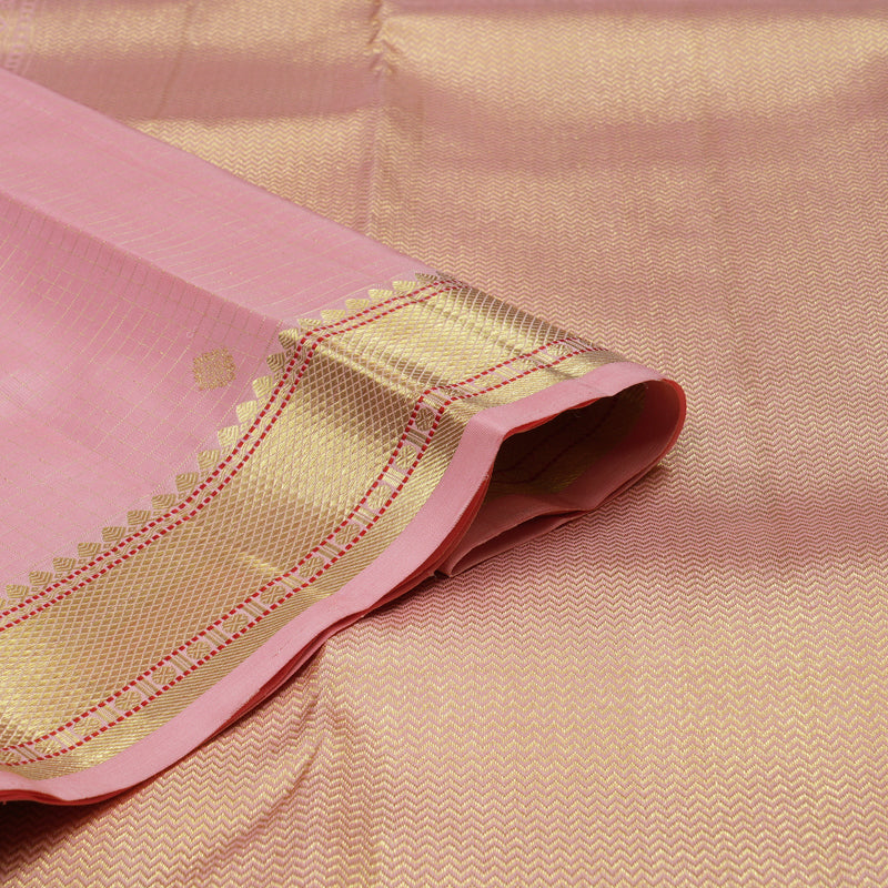 Hayagrivas Handloom Baby Pink Kanjivaram Silk Saree KBE1736K11-1