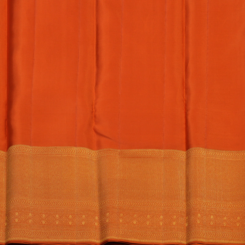 Hayagrivas Handloom Orange Kanjivaram Silk Saree KBE1736K19-1