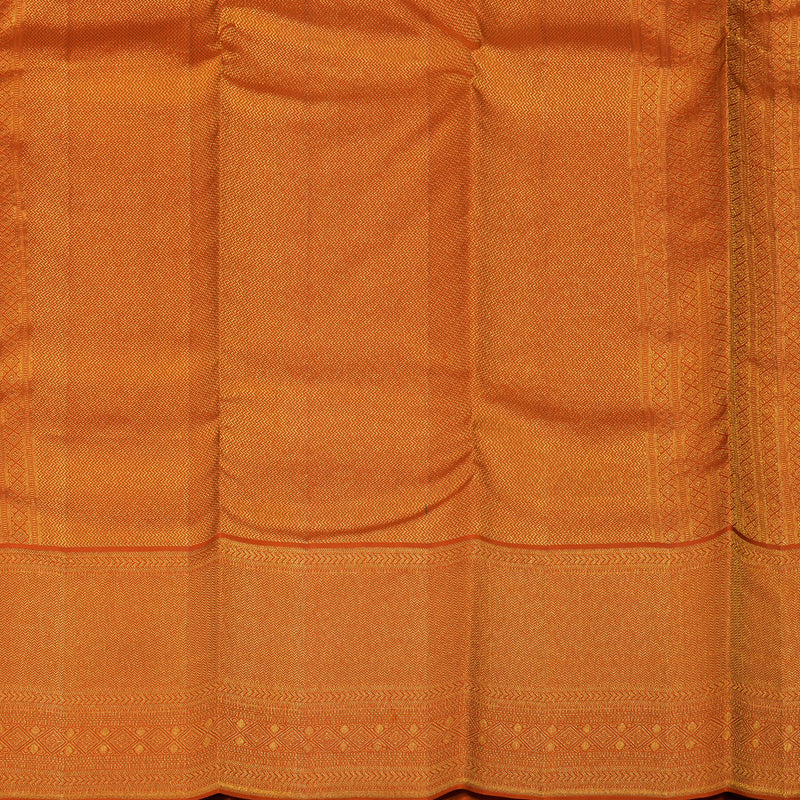 Hayagrivas Handloom Orange Kanjivaram Silk Saree KBE1736K19-1
