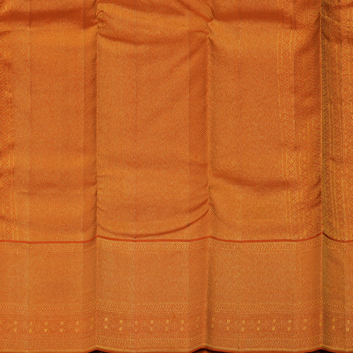 Hayagrivas Handloom Orange Kanjivaram Silk Saree KBE1736K19-1