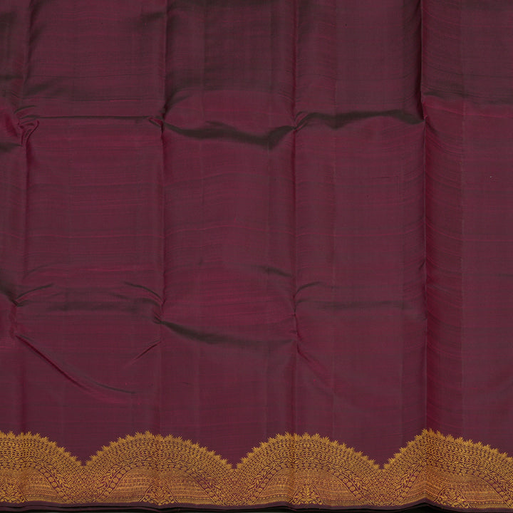 Hayagrivas Handloom Wine Purple Kanjivaram Silk Saree KBE1736K23-1