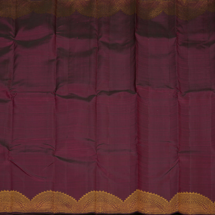 Hayagrivas Handloom Wine Purple Kanjivaram Silk Saree KBE1736K23-1