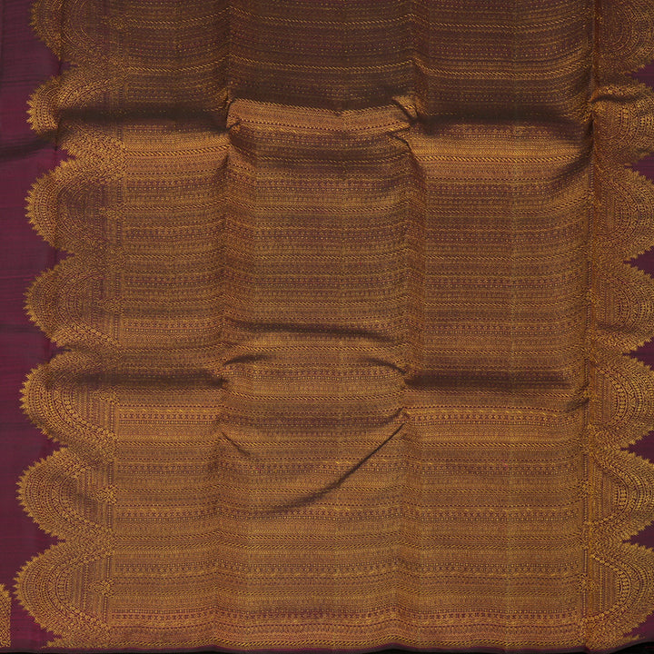 Hayagrivas Handloom Wine Purple Kanjivaram Silk Saree KBE1736K23-1