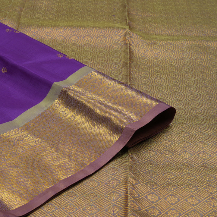 Hayagrivas Handloom Purple Kanjivaram Silk Saree KBE1739K2-2