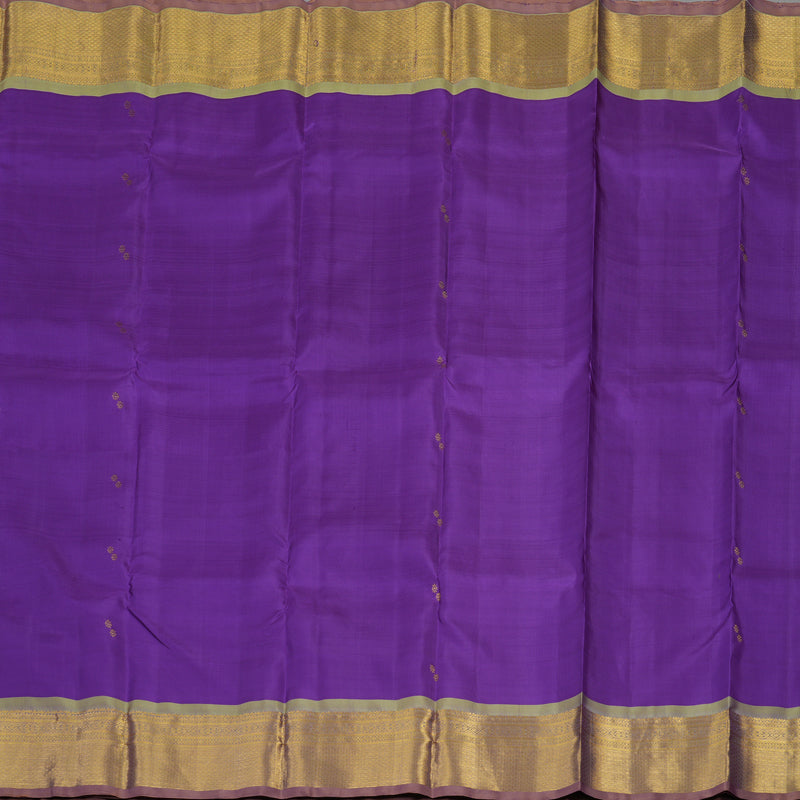 Hayagrivas Handloom Purple Kanjivaram Silk Saree KBE1739K2-2