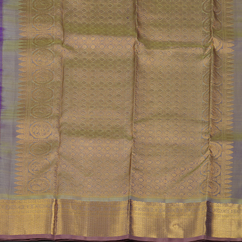 Hayagrivas Handloom Purple Kanjivaram Silk Saree KBE1739K2-2