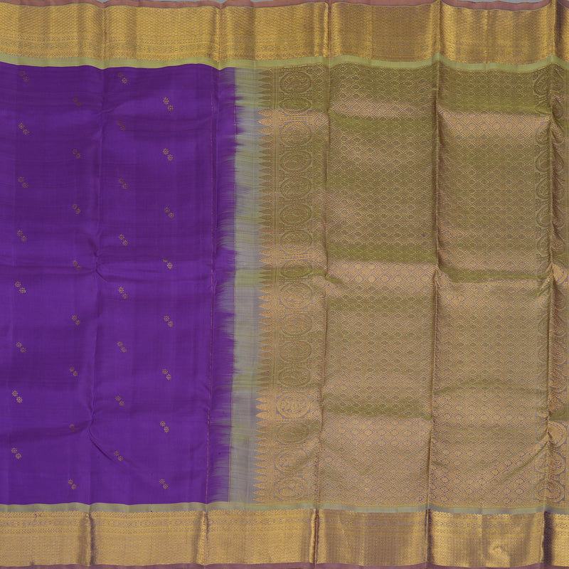 Hayagrivas Handloom Purple Kanjivaram Silk Saree KBE1739K2-2