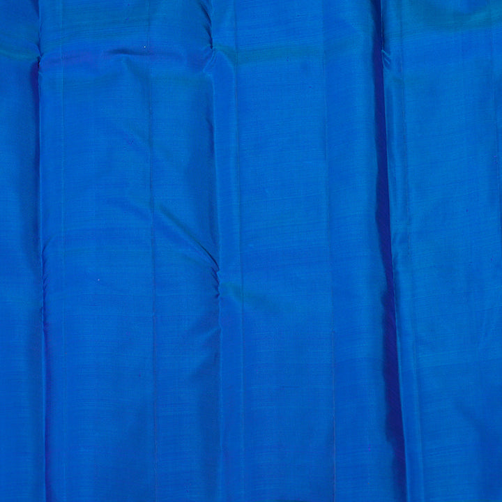 Hayagrivas Handloom Purplish Blue Kanjivaram Silk Saree with Aqua Blue Border KBE1740K1-1