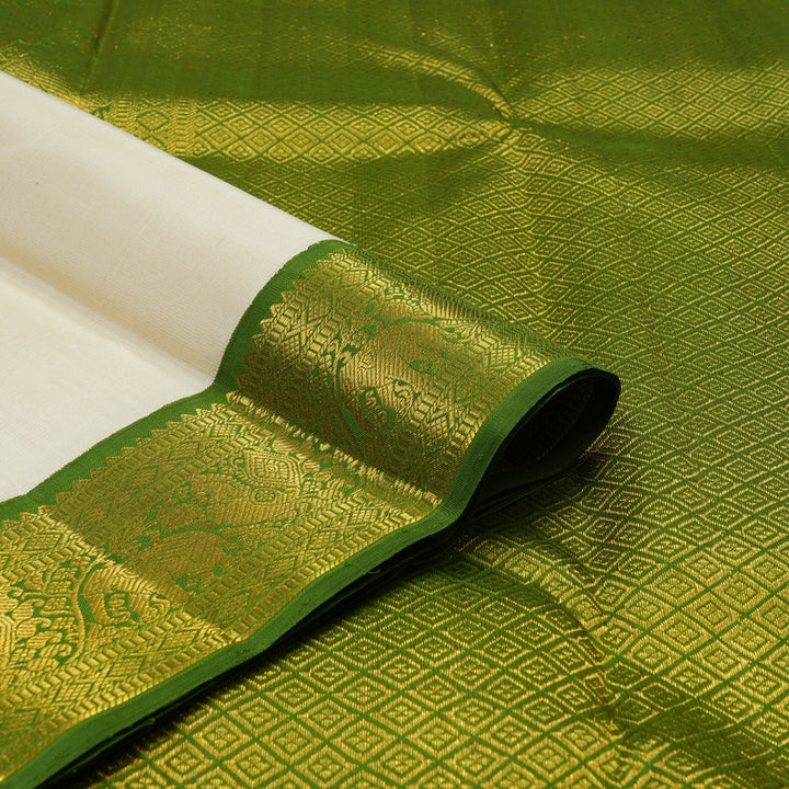 Hayagrivas Handloom Sandal Kanjivaram Silk Saree with Mehandi Green Border KBE1741K3-5