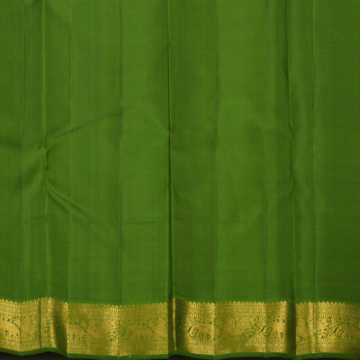 Hayagrivas Handloom Sandal Kanjivaram Silk Saree with Mehandi Green Border KBE1741K3-5