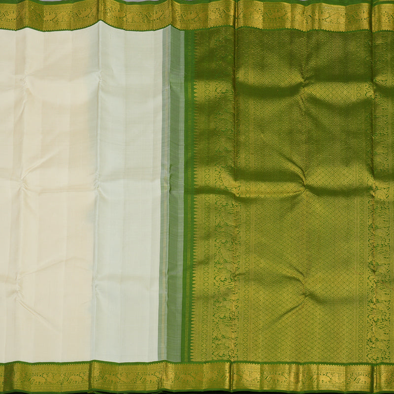 Hayagrivas Handloom Sandal Kanjivaram Silk Saree with Mehandi Green Border KBE1741K3-5