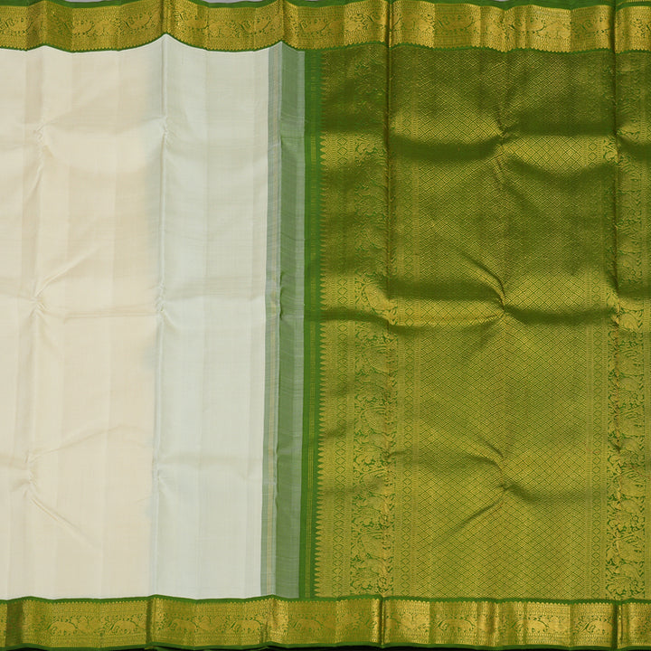 Hayagrivas Handloom Sandal Kanjivaram Silk Saree with Mehandi Green Border KBE1741K3-5