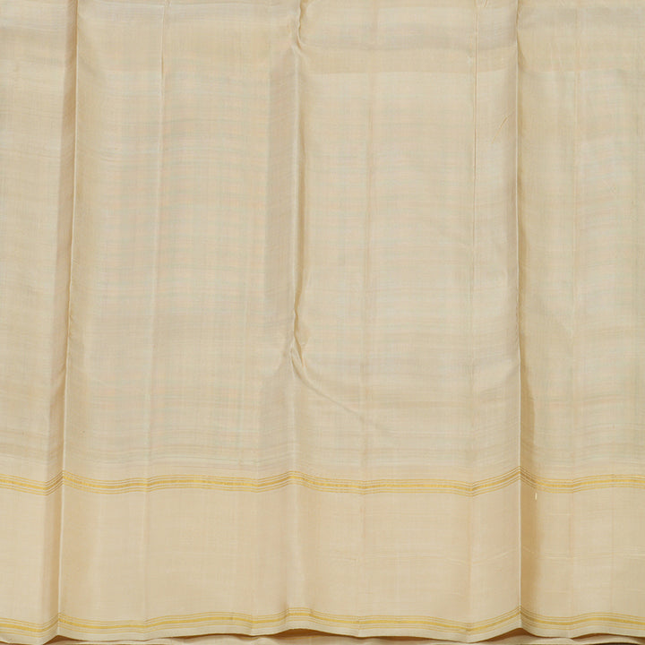 Hayagrivas Handloom Multicolour Checks Kanjivaram Silk Saree with Beige Border KBE1745K1-1