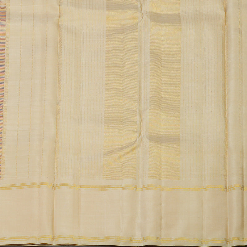 Hayagrivas Handloom Multicolour Checks Kanjivaram Silk Saree with Beige Border KBE1745K1-1