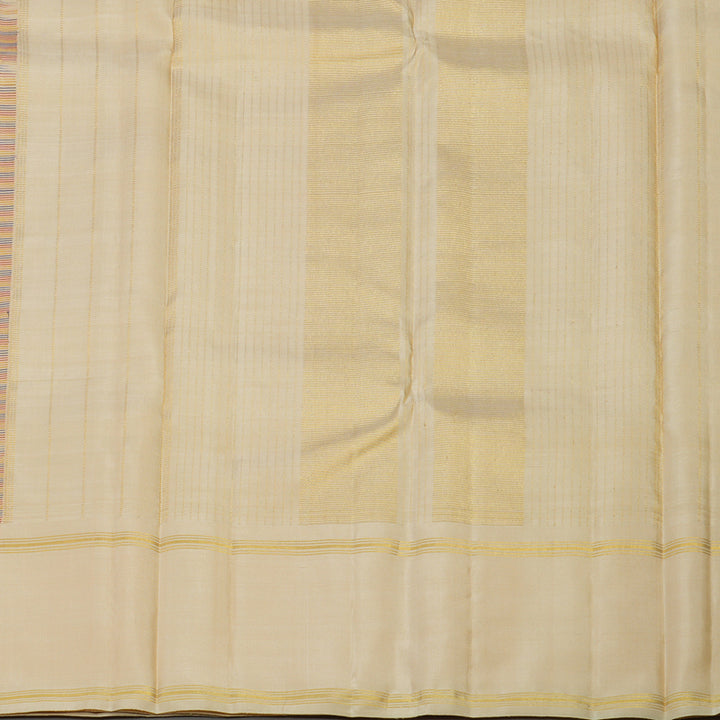 Hayagrivas Handloom Multicolour Checks Kanjivaram Silk Saree with Beige Border KBE1745K1-1