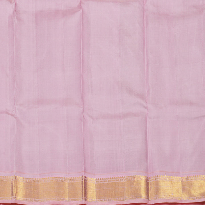Hayagrivas Handloom Bottle Green Kanjivaram Silk Saree with Baby Pink border KBE1749K11-1