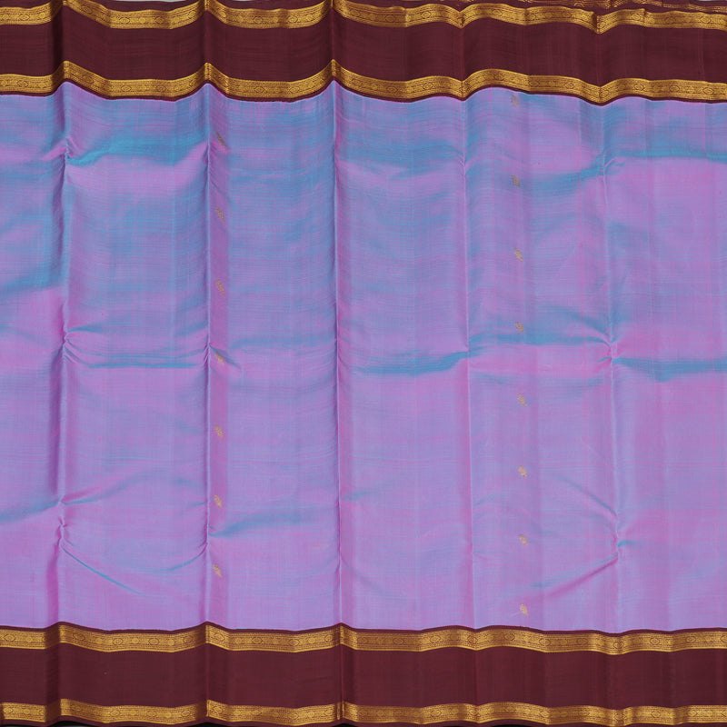 Hayagrivas Lilac Dual tone Colour Handloom Kanjivaram Silk Saree with Maroon Toned Brown Border KBE174D1-1