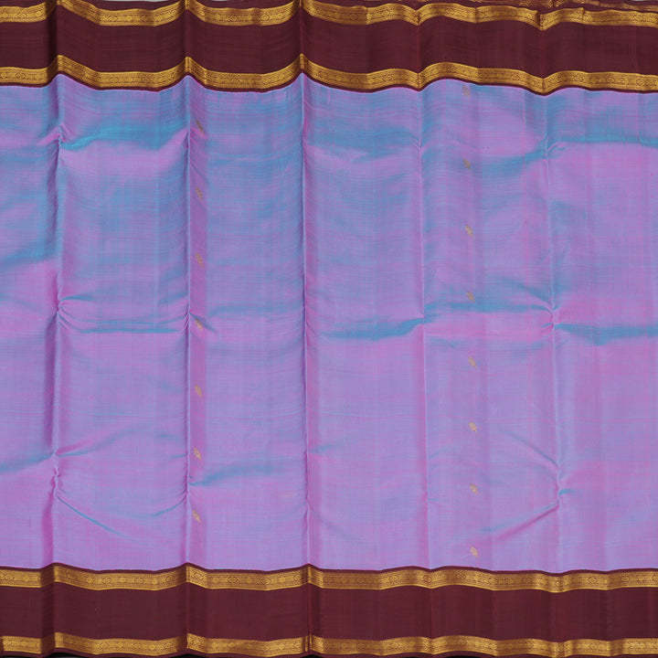 Hayagrivas Lilac Dual tone Colour Handloom Kanjivaram Silk Saree with Maroon Toned Brown Border KBE174D1-1