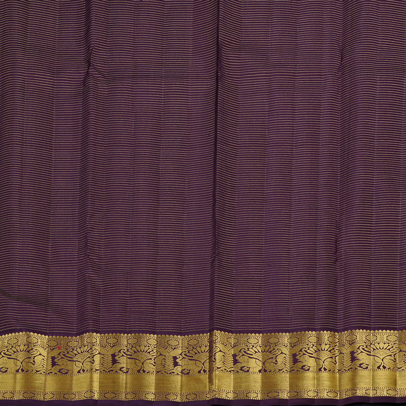 Hayagrivas Elaichi Green Handloom Kanjivaram Silk Saree with Dark Brown Border KBE174D5-1