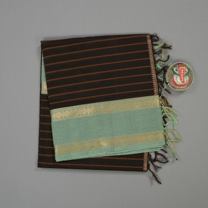 Hayagrivas Paaku Pure Kanchi Silk Cotton Saree with Light Pista Green border KBE1751K1-3