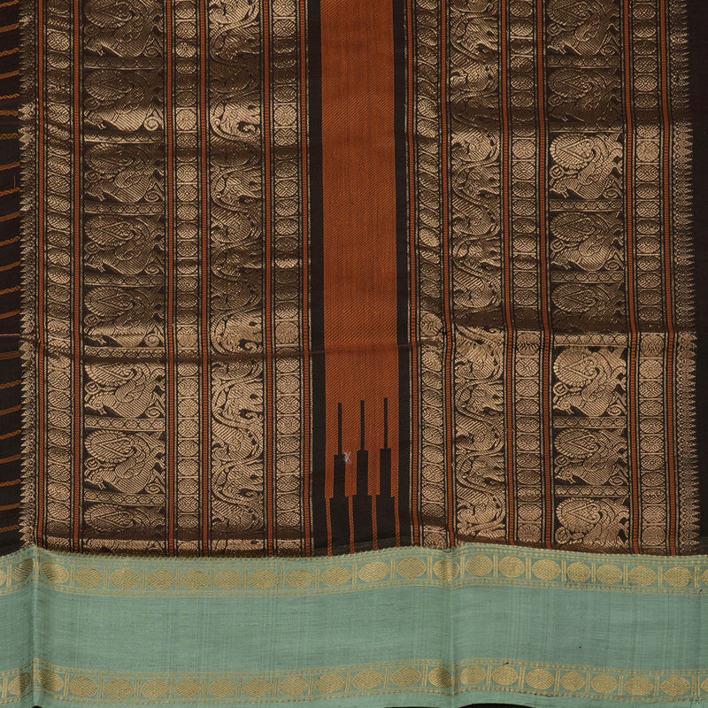 Hayagrivas Paaku Pure Kanchi Silk Cotton Saree with Light Pista Green border KBE1751K1-3