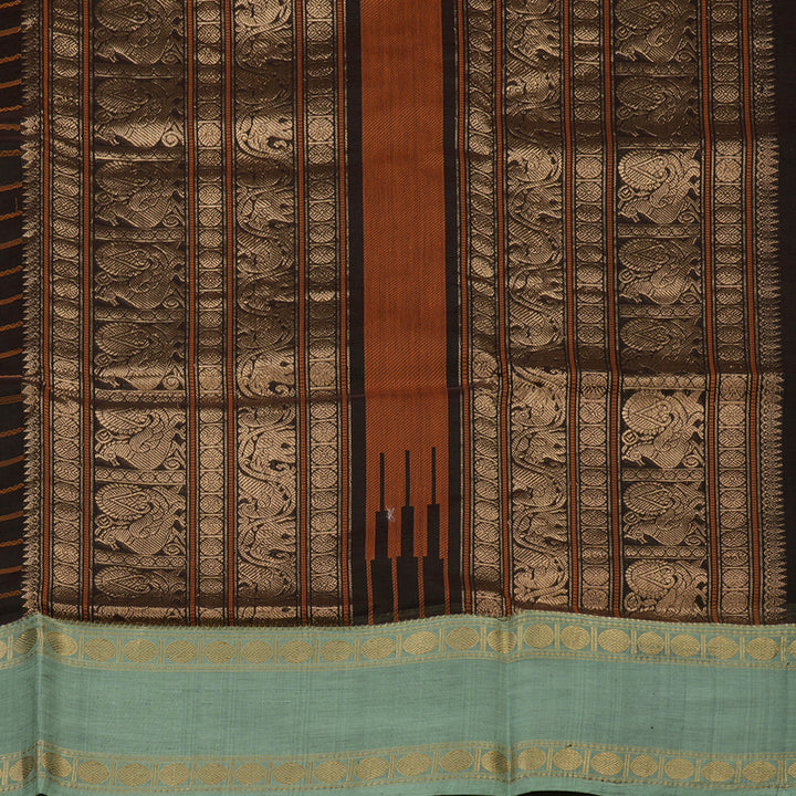 Hayagrivas Paaku Pure Kanchi Silk Cotton Saree with Light Pista Green border KBE1751K1-3