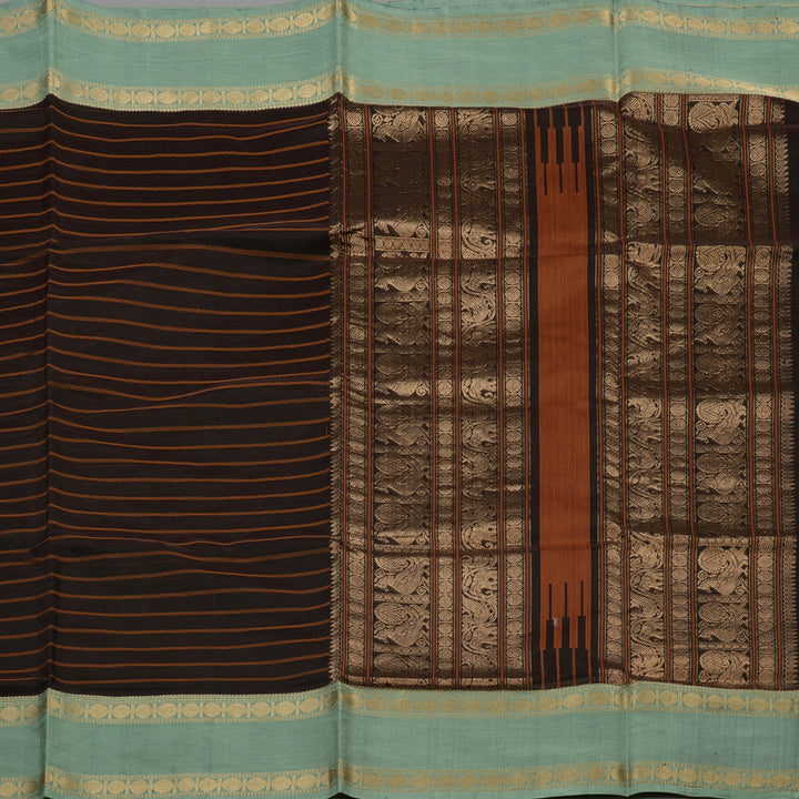 Hayagrivas Paaku Pure Kanchi Silk Cotton Saree with Light Pista Green border KBE1751K1-3