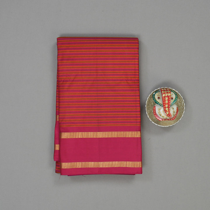 Hayagrivas Multicolour Stripes Kanjivaram Silk Saree KBE1752K1-40