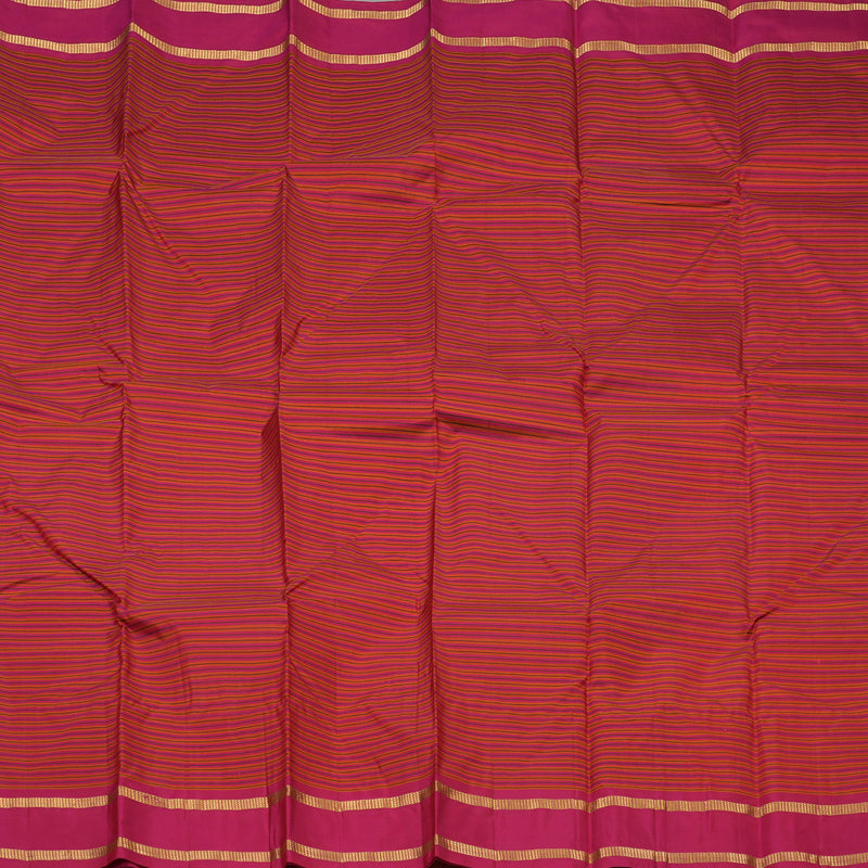 Hayagrivas Multicolour Stripes Kanjivaram Silk Saree KBE1752K1-40