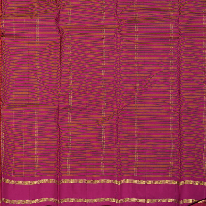 Hayagrivas Multicolour Stripes Kanjivaram Silk Saree KBE1752K1-40