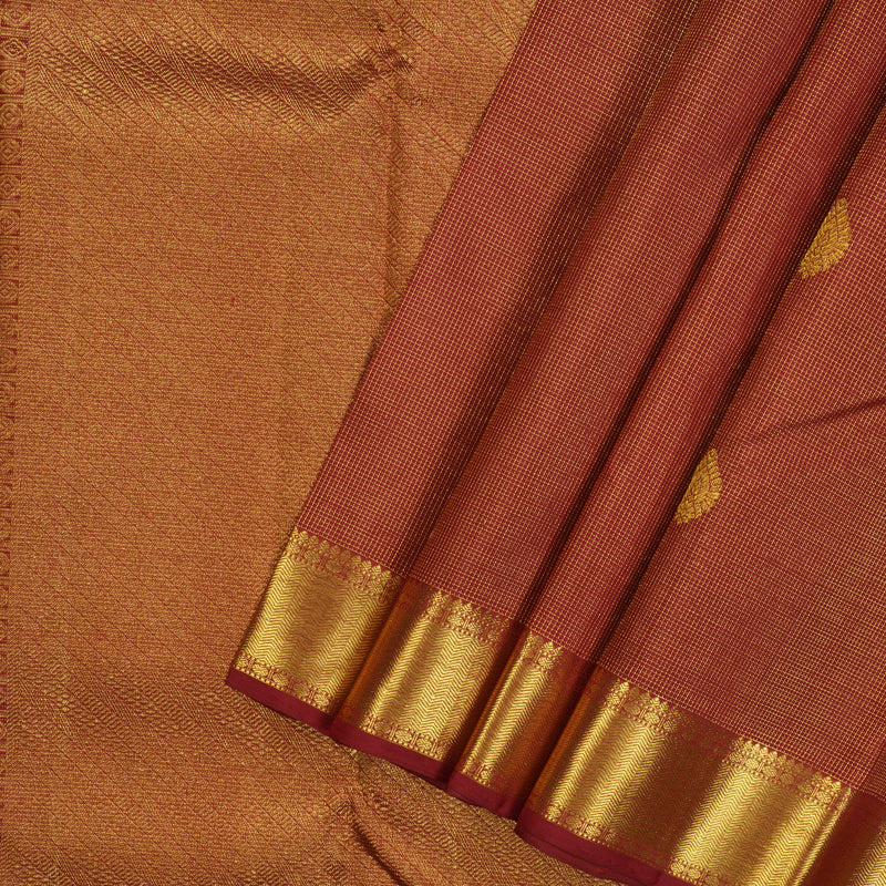 Hayagrivas Handloom Maroon Kanjivaram Silk Saree KBE1755K7-1