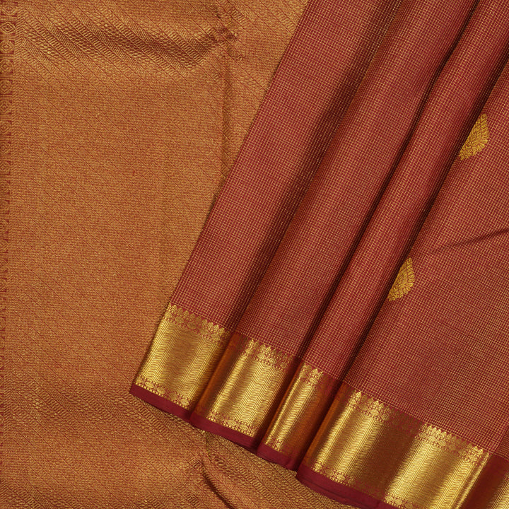 Hayagrivas Handloom Maroon Kanjivaram Silk Saree KBE1755K7-1