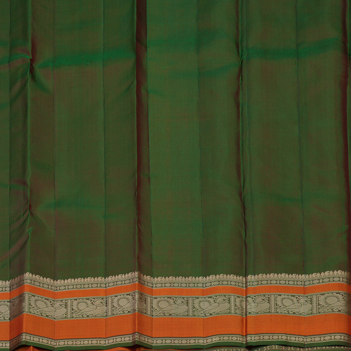Hayagrivas Handloom Red Kanjivaram Silk Saree with Manthalir Border KBE1758K1-1