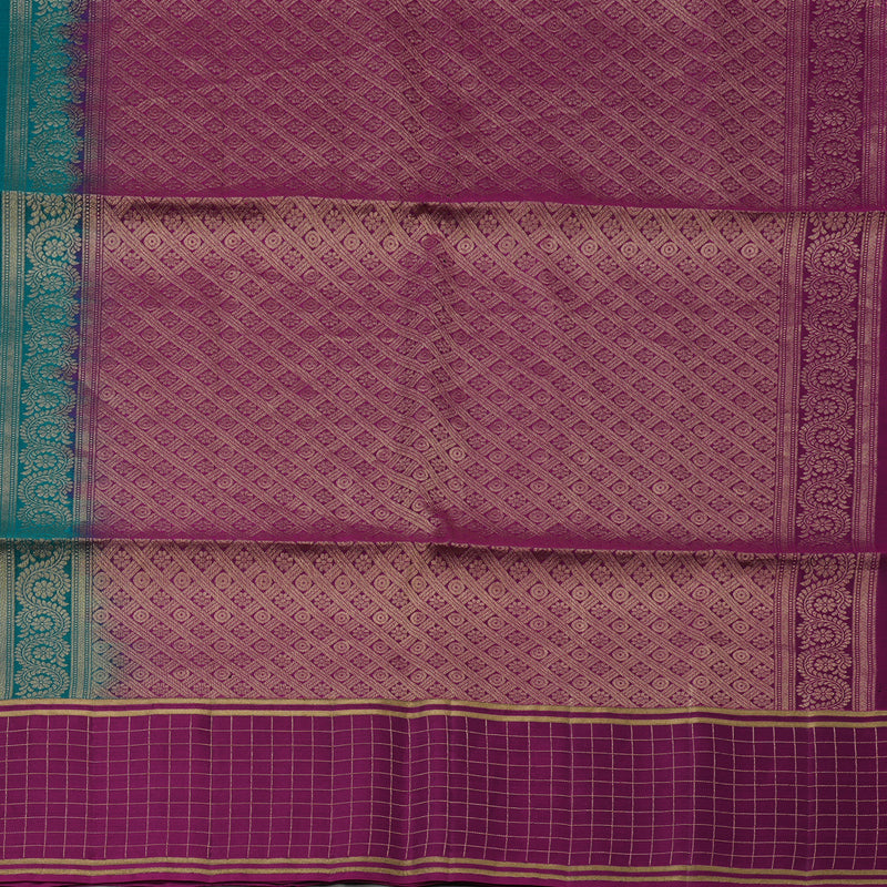 Hayagrivas Peacock Green Pure Soft Silk Saree KBE1762K1-17