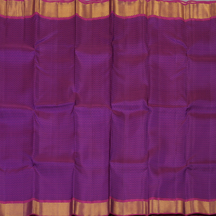 Hayagrivas Handloom Kanjivaram silk saree in Purplish blue KBE176D15-1