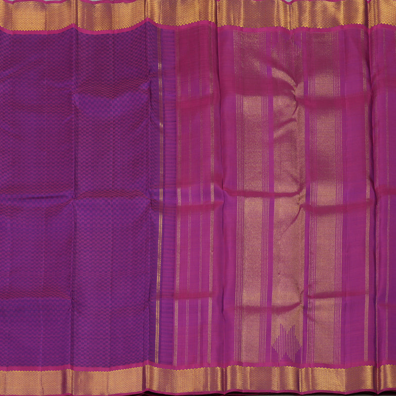 Hayagrivas Handloom Kanjivaram silk saree in Purplish blue KBE176D15-1