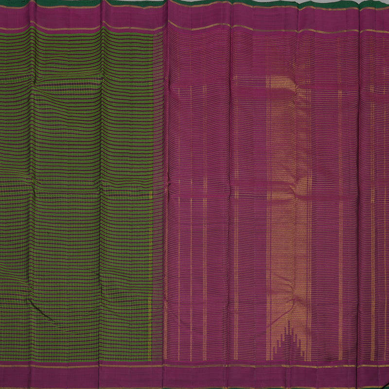 Hayagrivas Handloom Multicolour Checks Kanjivaram Silk Saree with Wine Purple border KBE176D16-1