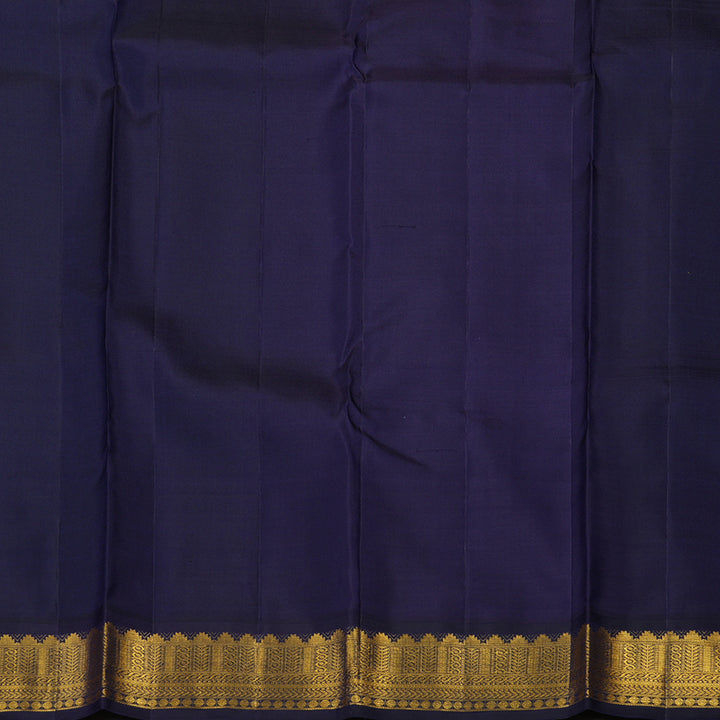 Hayagrivas Handloom Pure Kanjivaram Silk Saree in Rich Peacock Blue KBE176D4-1