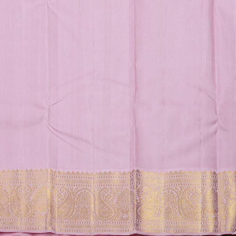 Hayagrivas Handloom Red Kanjivaram Silk Saree with Light Pink Border KBE1770K3-1