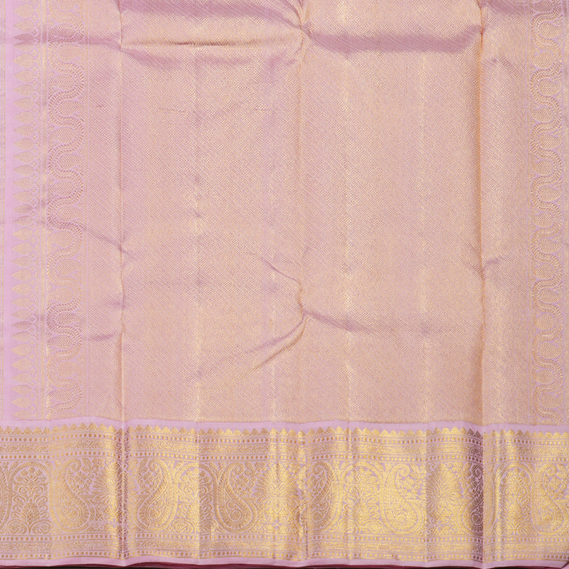 Hayagrivas Handloom Red Kanjivaram Silk Saree with Light Pink Border KBE1770K3-1