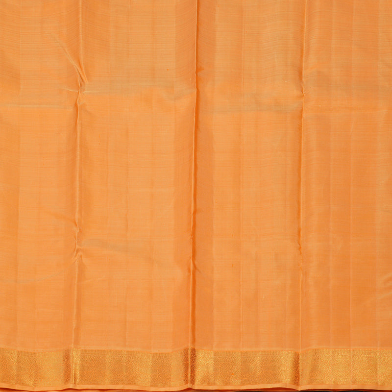 Hayagrivas Handloom Chocolate Brown Kanjivaram Silk Saree with Orange border KBE1770K4-1