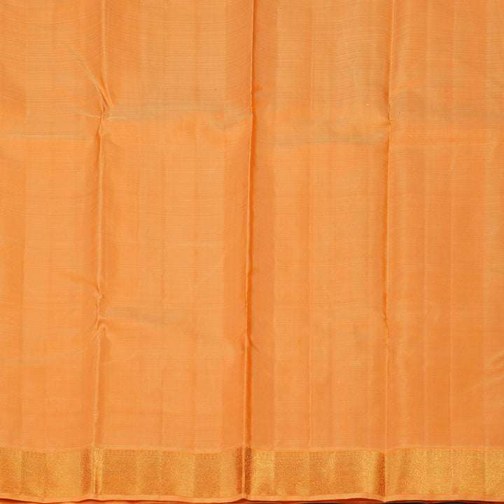 Hayagrivas Handloom Chocolate Brown Kanjivaram Silk Saree with Orange border KBE1770K4-1