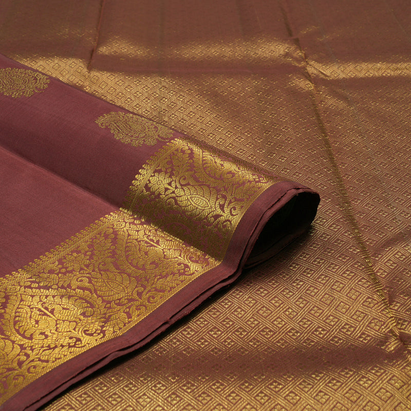 Hayagrivas Handloom Maroon Kanjivaram Silk Saree with Maroon Border KBE1770K6-1