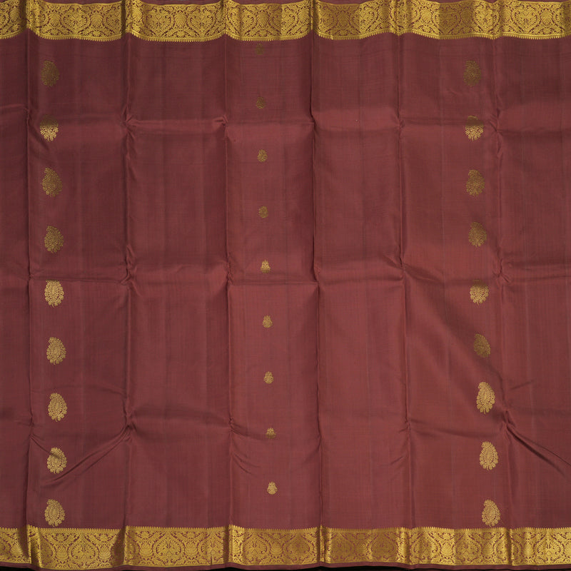 Hayagrivas Handloom Maroon Kanjivaram Silk Saree with Maroon Border KBE1770K6-1