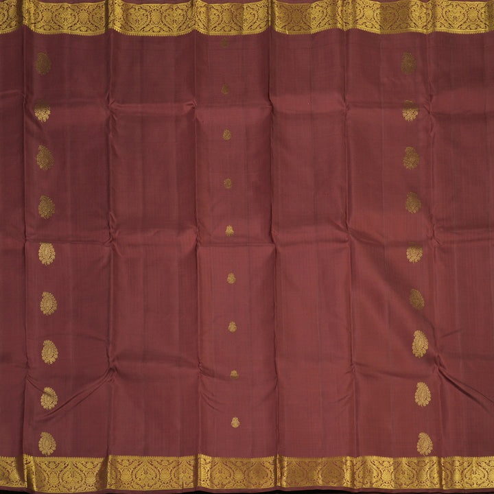 Hayagrivas Handloom Maroon Kanjivaram Silk Saree with Maroon Border KBE1770K6-1