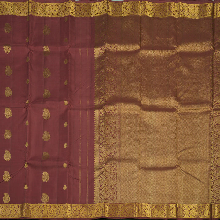Hayagrivas Handloom Maroon Kanjivaram Silk Saree with Maroon Border KBE1770K6-1