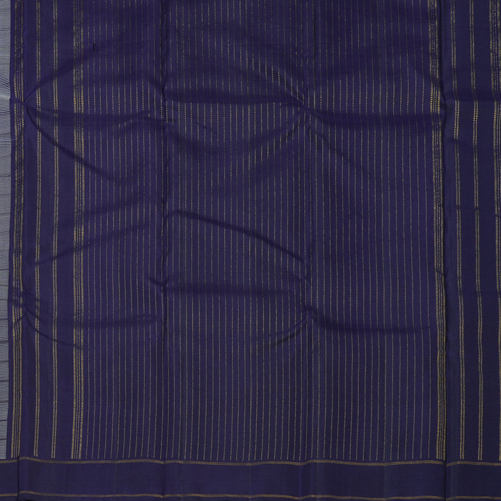 Hayagrivas Handloom Grey Kanjivaram Silk Saree with Navy Blue border KBE1770K7-1