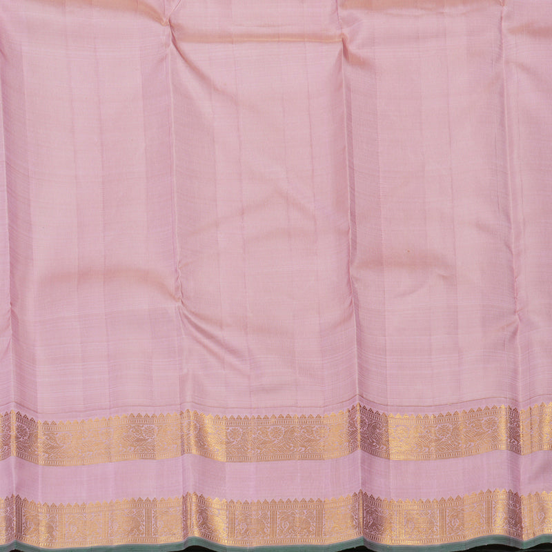 Hayagrivas Handloom Light Pista Green Kanjivaram Silk Saree with Baby Pink Border KBE1775K2-1